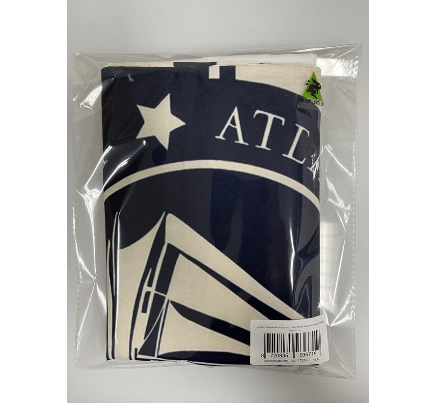 Allernieuwste.nl® SET 4 Stuks Bootkussens Maritieme Nautische Kussenhoes 40x40 cm Blauw 4 Stuks ##