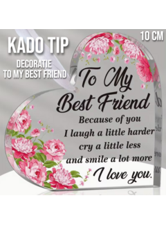 Allernieuwste.nl Acryl Hart Hangdecoratie 10x10 cm