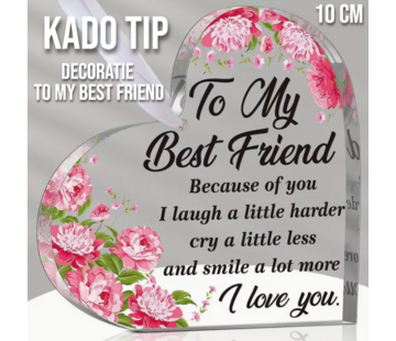 Allernieuwste.nl Acryl Hart Hangdecoratie 10x10 cm*