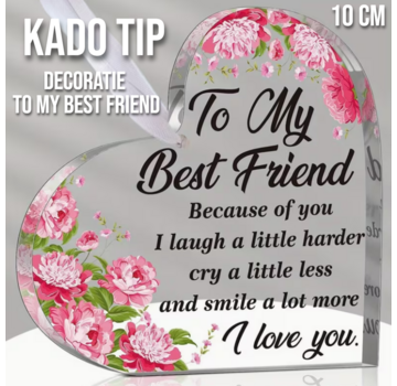 Allernieuwste.nl Acryl Hart Hangdecoratie 10x10 cm*