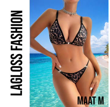 LaGloss Luipaardprint BH-set - Maat M