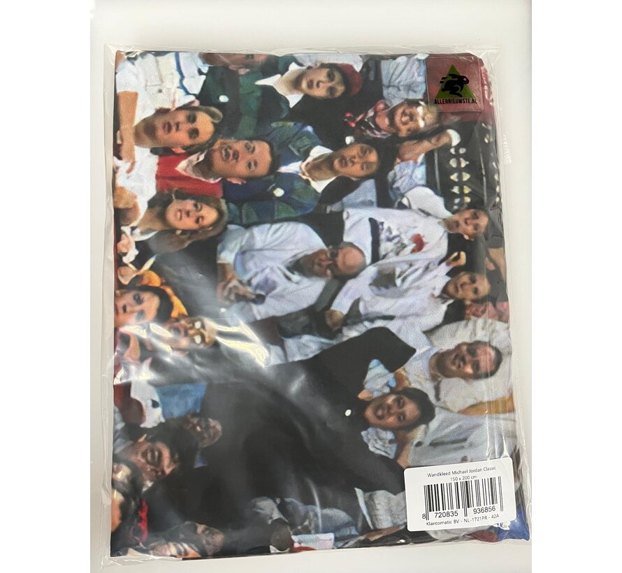 Allernieuwste.nl® Wandkleed Michael Jordan Classic Dunk - Sport - Actiefoto - Wandtapijt Wanddecoratie Muurkleed Tapestry – Kleur - 150 x 200 cm