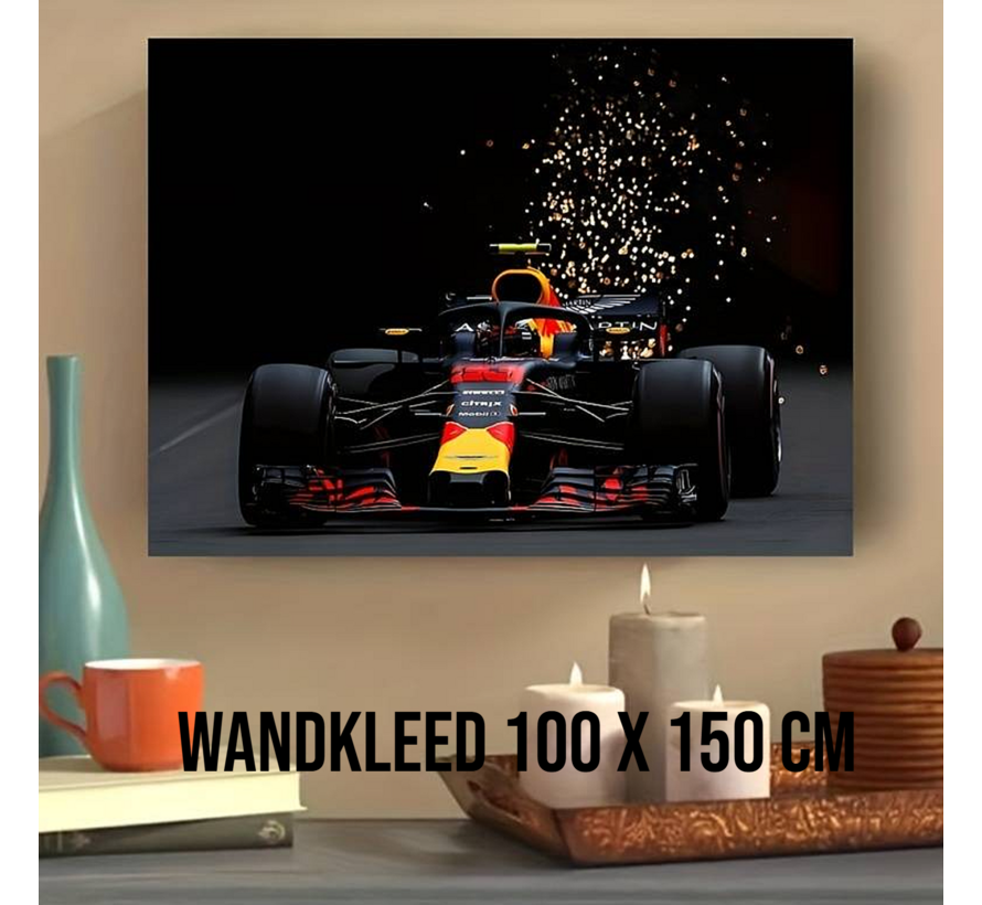 Allernieuwste.nl® Wandkleed Red Bull Racing F1 Formule 1 - Autosport F1 Racewagen - - Wandtapijt Wanddecoratie Muurkleed Tapestry – Kleur - 100 x 150 cm