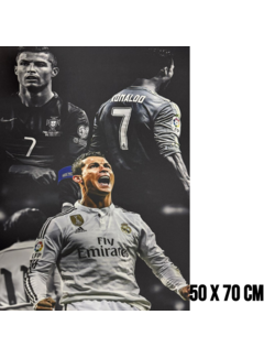 Allernieuwste.nl Canvas Schilderij Voetbalster Ronaldo - 50 x 70 cm