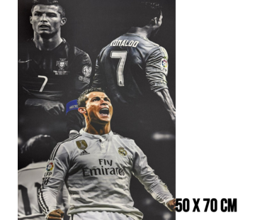 Allernieuwste.nl Canvas Schilderij Voetbalster Ronaldo - 50 x 70 cm