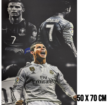 Allernieuwste.nl Canvas Schilderij Voetbalster Ronaldo - 50 x 70 cm