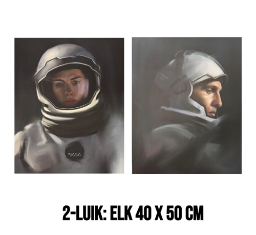 Allernieuwste.nl Allernieuwste.nl® Canvas Schilderij 2-Luik Interstellar Cooper & Brand – 2st 40 x 50 cm –Muurdecoratie – Wanddecoratie