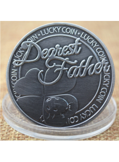 Allernieuwste.nl® Dearest Father Herdenkingsmunt - Verzilverd - Ø 40 mm **