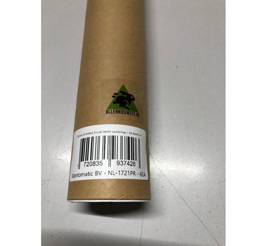 Allernieuwste.nl® Canvas Schilderij 3-Luik Herfst Landschap – 3st 40x60 cm - Abstract Wanddecoratie – Muurdecoratie  - Seizoen Herfst