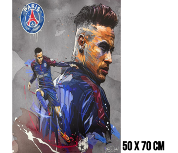 Allernieuwste.nl Canvas Schilderij Voetballer Neymar Jr PSG – 50 x 70 cm