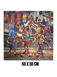 Allernieuwste.nl Canvas Schilderij Basketbalspelers ‘’This Is Why We Play’’ – 50 x 50 cm