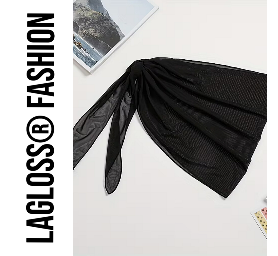 LaGloss® Cover-Up Rok Zwart – Sexy Omslagdoek Strandrok voor Dames – One Size