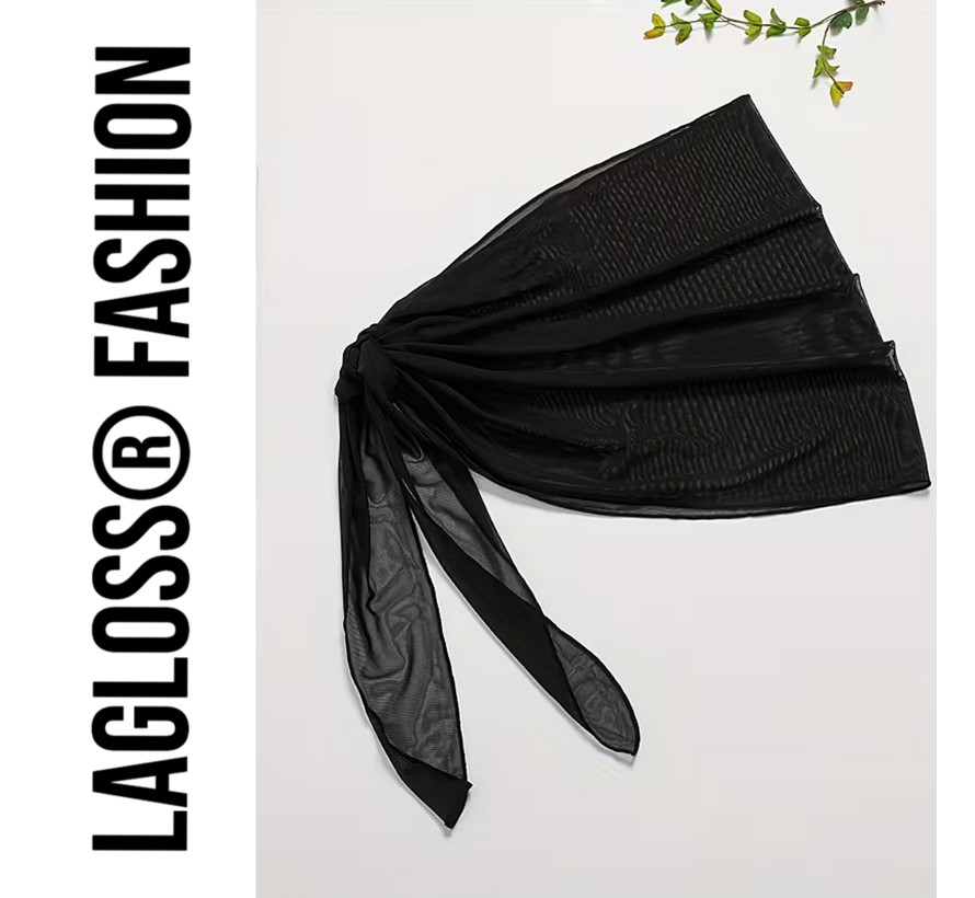 LaGloss® Cover-Up Rok Zwart – Sexy Omslagdoek Strandrok voor Dames – One Size