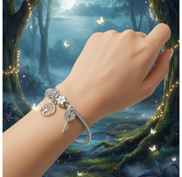 LaGloss Boho Bedelarmband Verzilverd