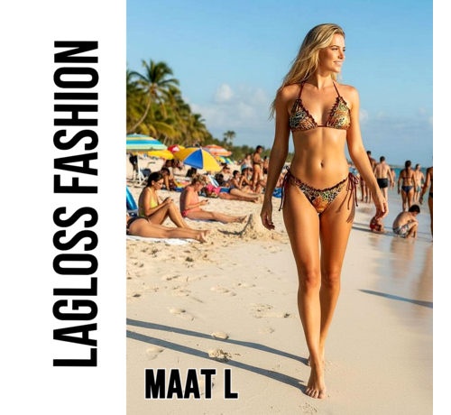 LaGloss LaGloss® 2-Delig Sexy Luipaardprint Bikini set Zwart Bruin - Verstelbaar – Zomermode – Strandmode – Maat L