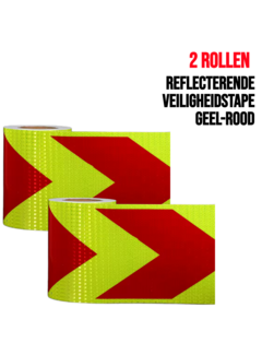 Allernieuwste.nl® 2 Rollen Reflecterende Tape Stickers Veiligheidstape – 10 cm x 1mtr