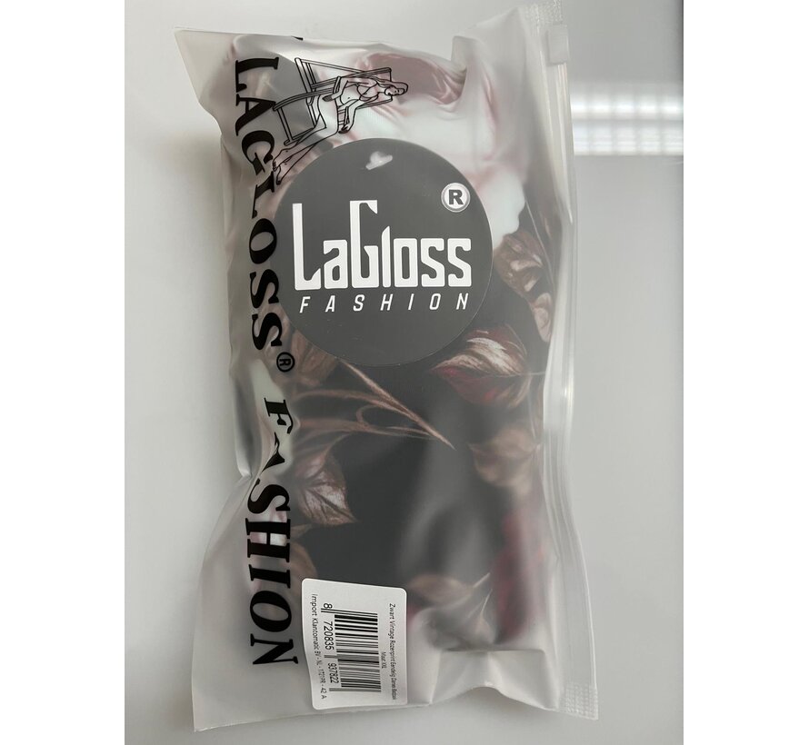 LaGloss® Zwart Vintage Rozenprint Eendelig Dames Badpak – Stretch Zwempak – Strandmode – Beachfashion – Maat XXL