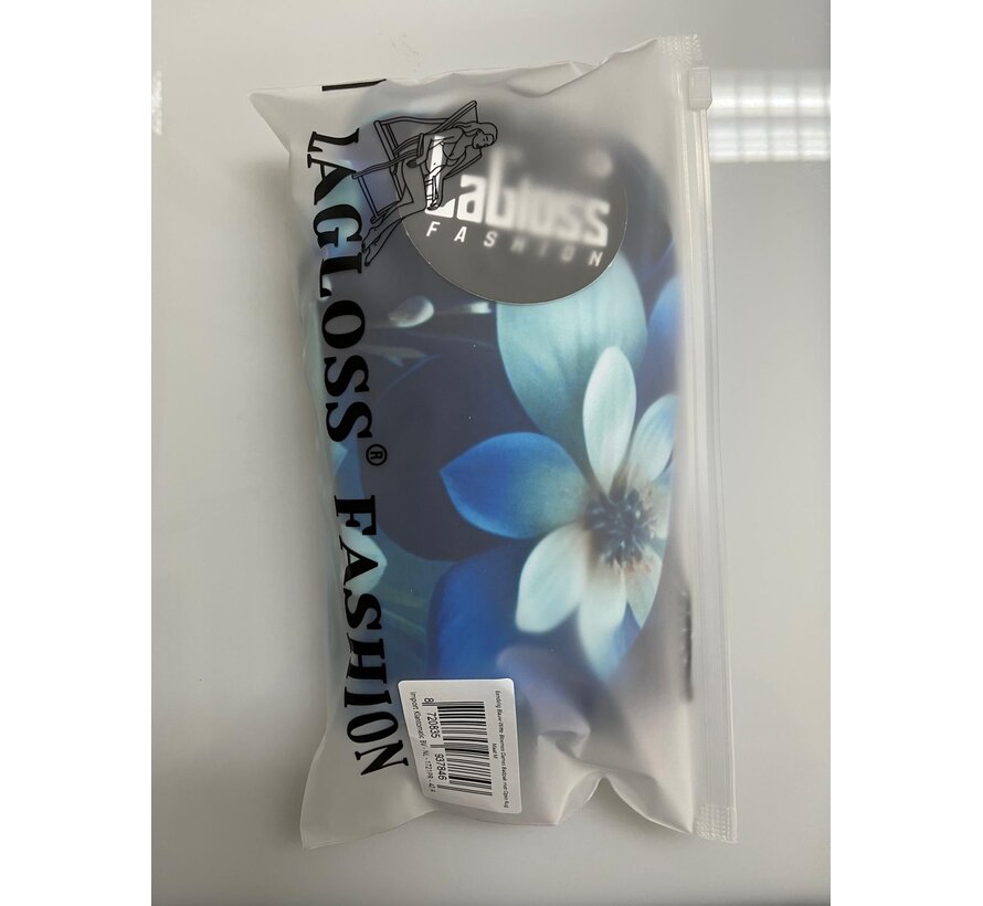 LaGloss® Eendelig Blauw-Witte Bloemen Dames Badpak met Open Rug - Sexy Zwempak – Badkleding – Strandmode – Beach Fashion – Maat M