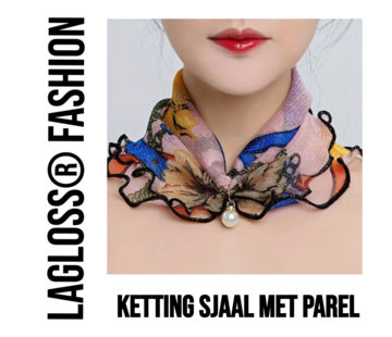LaGloss Dames Ketting Sjaaltje met Parel*