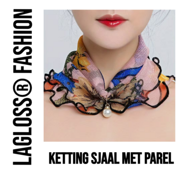 LaGloss Dames Ketting Sjaaltje met Parel*