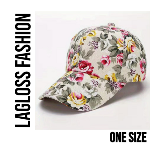 LaGloss LaGloss® Dames Baseballpet Beige Bloemenprint Pet Licht Ademend Zonnepet – Zomer – Zonvakantie – Casual – One size