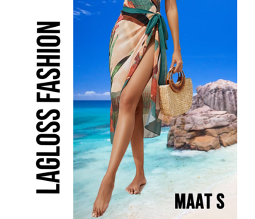 LaGloss Dames Wikkelrok Tropische Print Strand Rok – Maat S