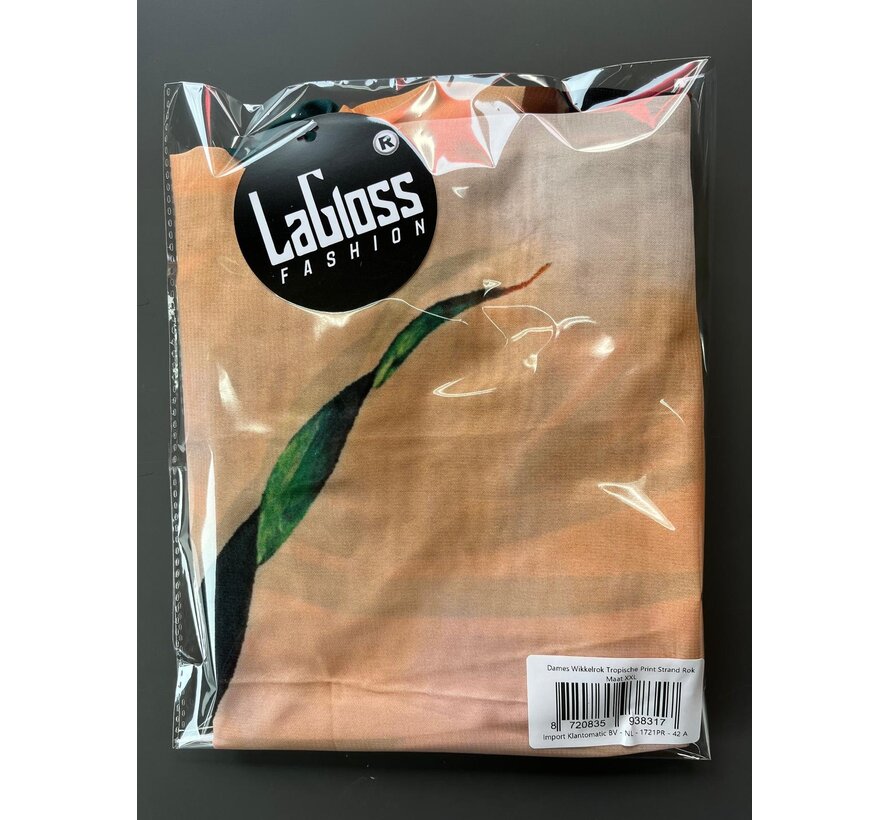 LaGloss® Dames Wikkelrok Tropische Print Strand Rok - Zomer - Casual – Maat XXL