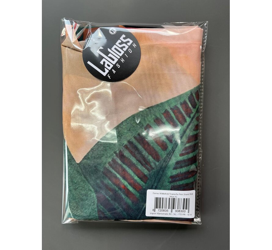 LaGloss® Dames Wikkelrok Tropische Print Strand Rok - Zomer - Casual – Maat XL