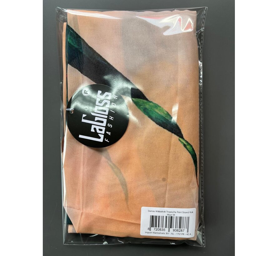 LaGloss® Dames Wikkelrok Tropische Print Strand Rok - Zomer - Casual – Maat M