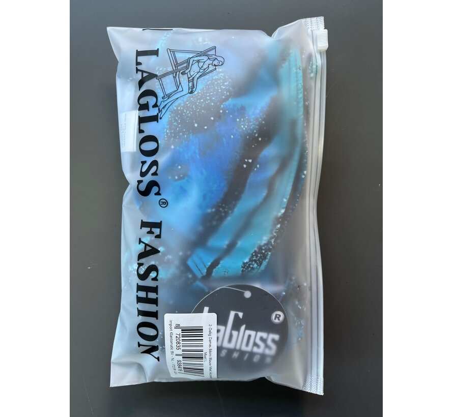 LaGloss® 2-Delig Dames Bikini Blauw Met Accenten – Elastisch – Strandmode – Beach Fashion – Maat L