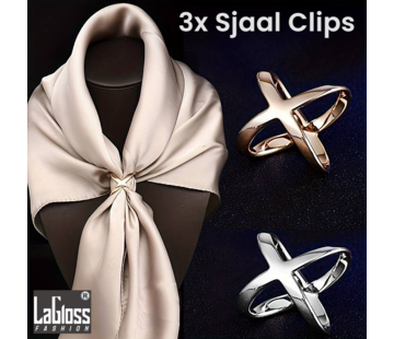 LaGloss 3 STUKS Sjaal Clips **