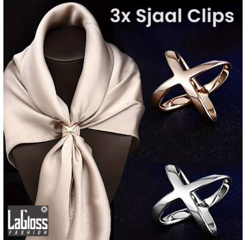 LaGloss 3 STUKS Sjaal Clips **