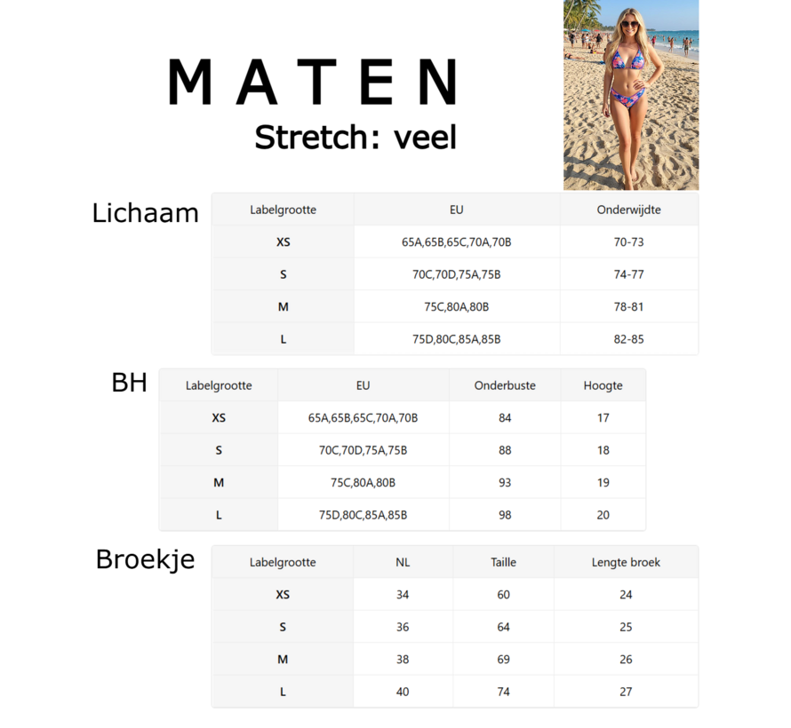 LaGloss® 2-delig Dames Bikini met Tropische Bloemenprint Blauw Roze – Zomermode – Beach Fashion – Strand – Maat S