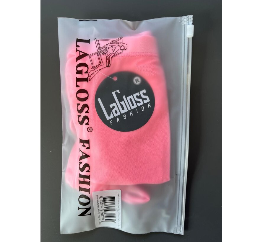 LaGloss® Dames Bikini Cover Up Broekje Roze Halfdoorzichtig Met Koordjes – Zomermode – Beach Fashion – Maat S