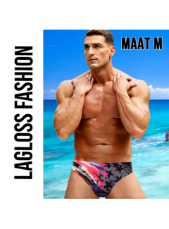 LaGloss Heren Kleurige Sterren Design Zwemslip Zwembroek - Maat M