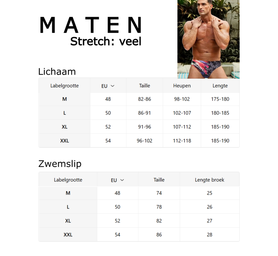 LaGloss® Heren Kleurige Sterren Design Zwemslip Zwembroek - Driehoekig - Sportief - Stretch – Comfortabel - Sneldrogend & Lichtgewicht - Maat XL