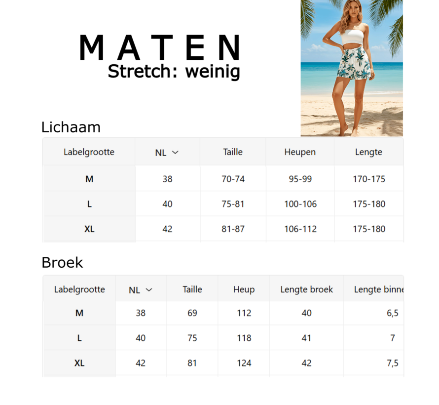 LaGloss® Dames Korte Strandbroek Palmbomen Print – Losse Pasvorm – Zwembroek - Zomer – Strandmode – Beach Fashion – Maat M