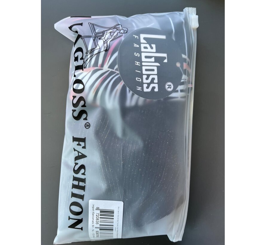 LaGloss® Dames Bikini Set V-Hals Glitter Top en High Waist Broekje met Tropische Print – Beach Fashion – Strand mode – Zomer – Maat S