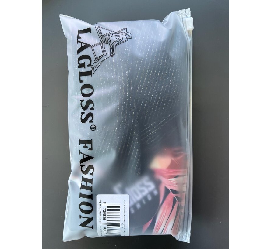 LaGloss® Dames Bikini Set V-Hals Glitter Top en High Waist Broekje met Tropische Print – Beach Fashion – Strand mode – Zomer – Maat M