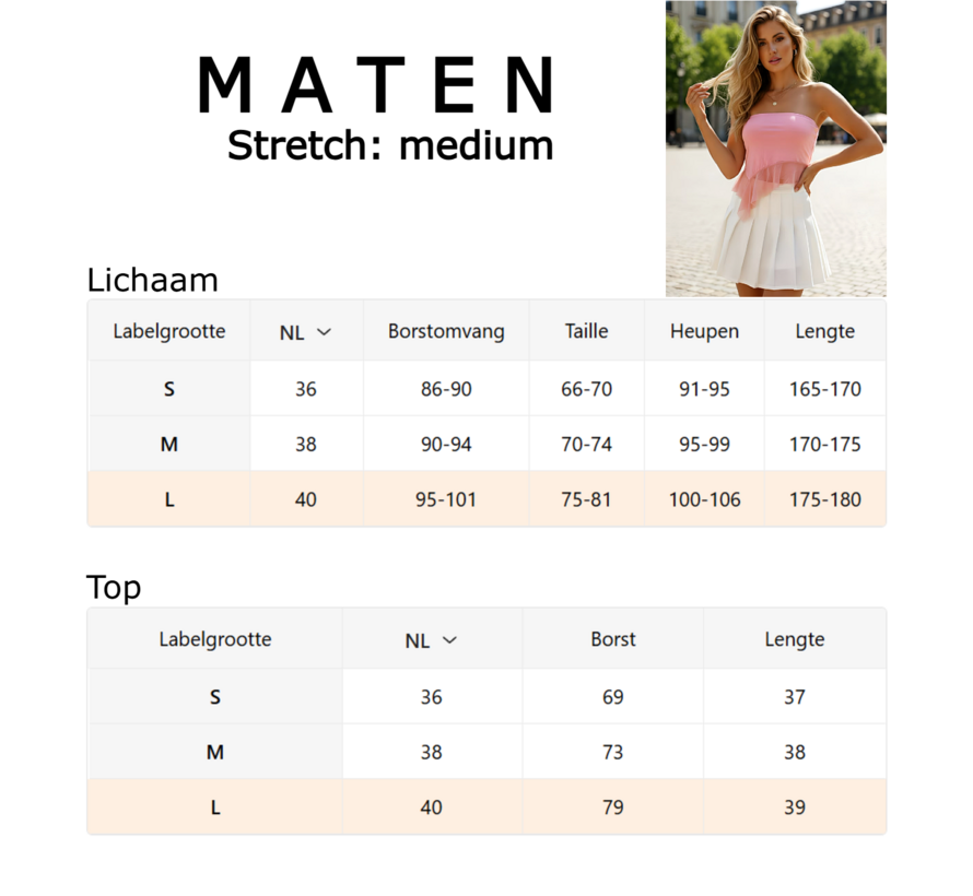 LaGloss® Strapless Top Roze Mesh Dames Party Top Asymmetrische Bandeau Blouse – Lente/Zomer – Maat L