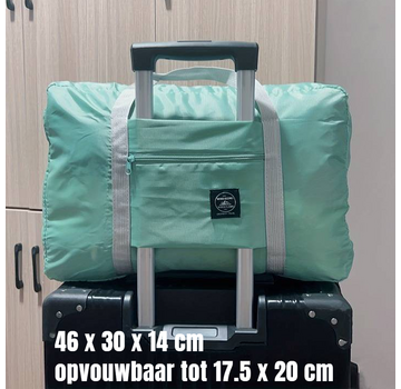 Allernieuwste.nl® Opvouwbare Reistas Weekendtas - 46 x 30 x 14 cm - Groen