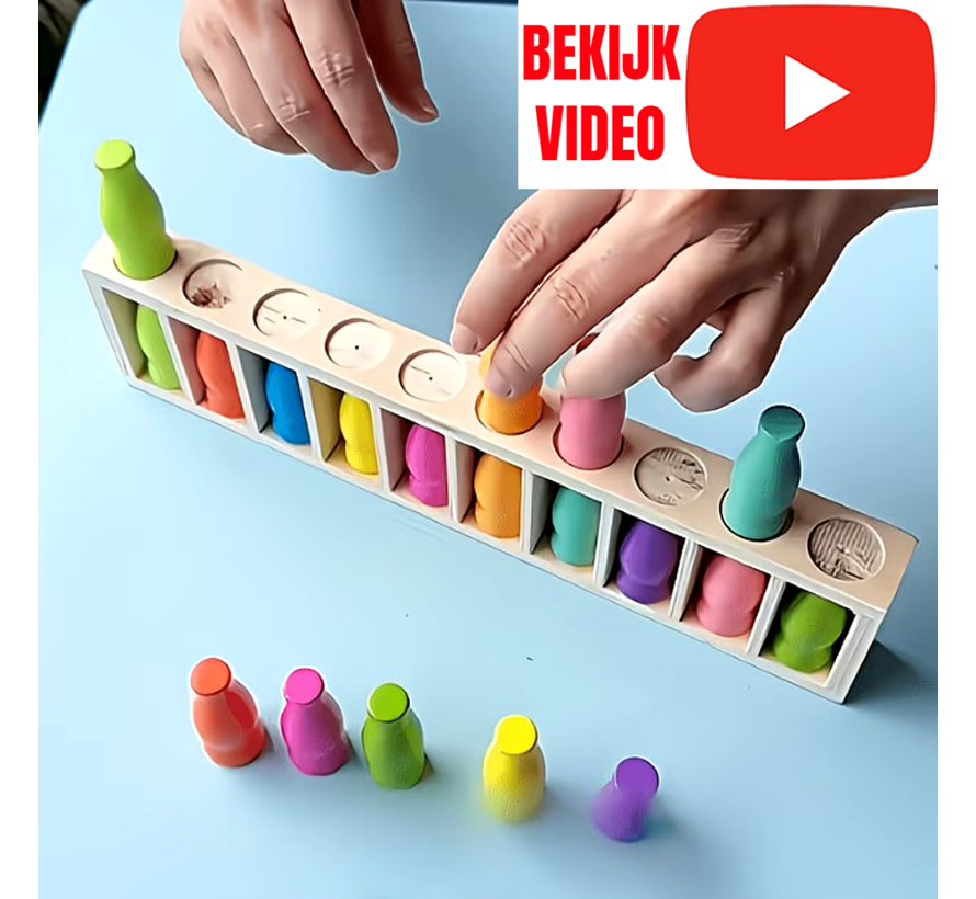 Geheugen- en Logica Flessen Spel – Kleuren Matchen Bordspel voor Kinderen, Tieners & Volwassenen – Educatief Familiespel met 20 Gekleurde Flesjes – Memory & Concentratie Spel