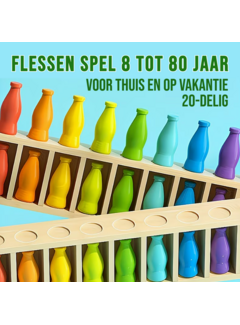 Allernieuwste.nl® Geheugen- en Logica Flessen Spel met 20 Gekleurde Flesjes