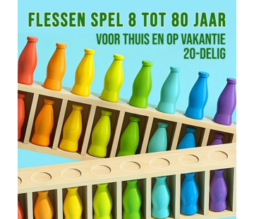 Allernieuwste.nl® Geheugen- en Logica Flessen Spel met 20 Gekleurde Flesjes