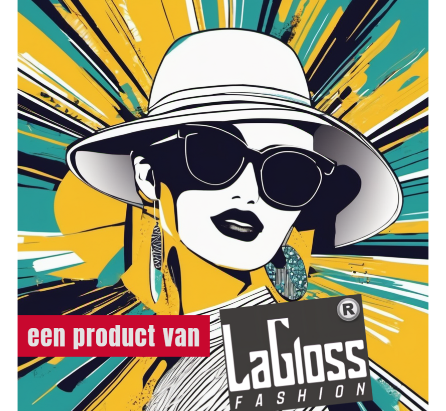 LaGloss® Bikini Set met Zwart Wit Print Maat L - Trendy Badmode voor Dames