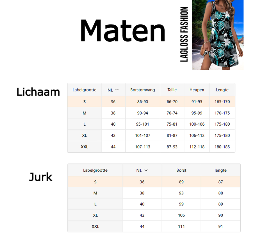 LaGloss® Zwarte Zomerjurk Dames met Tropische Bloemenprint – Mouwloze Strandjurk – Losvallend – Maat L