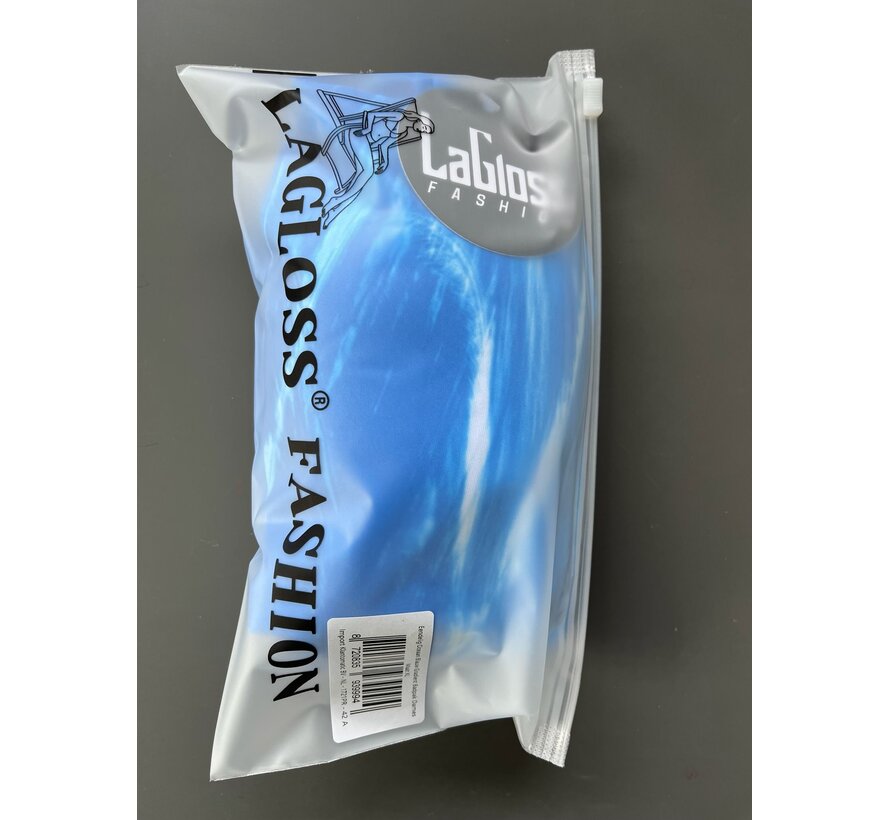 LaGloss® Eendelig Oceaan Blauw Gradient Badpak Dames – Sportief - Zwempak met Kruisbandjes – Beach Fashion – Strandmode – Maat XL