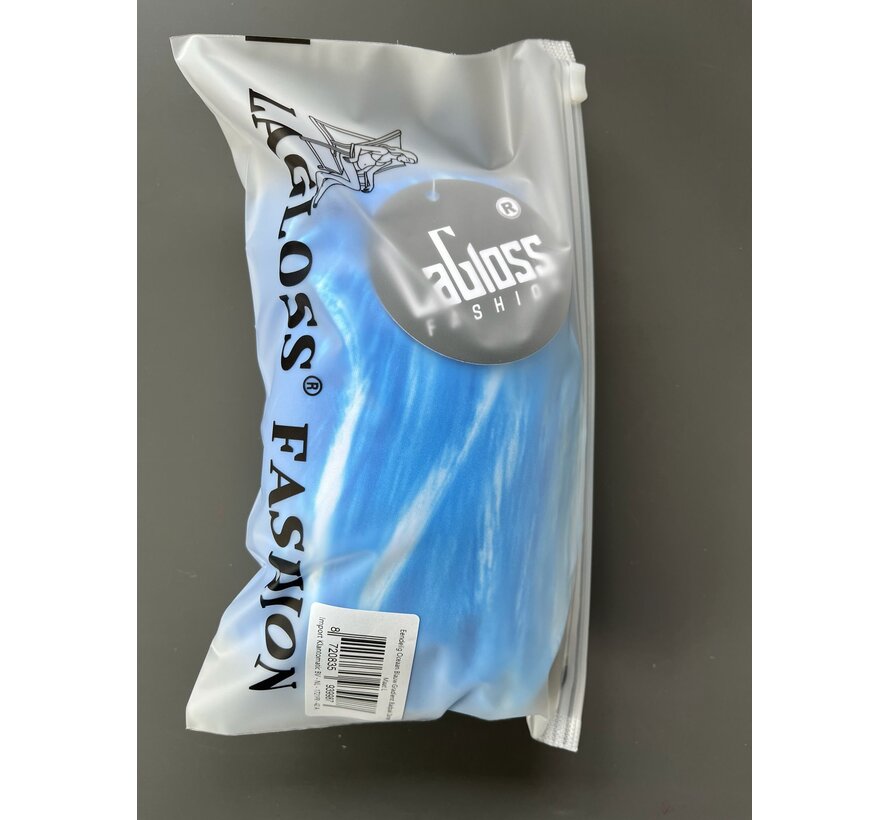 LaGloss® Eendelig Oceaan Blauw Gradient Badpak Dames – Sportief - Zwempak met Kruisbandjes – Beach Fashion – Strandmode – Maat L