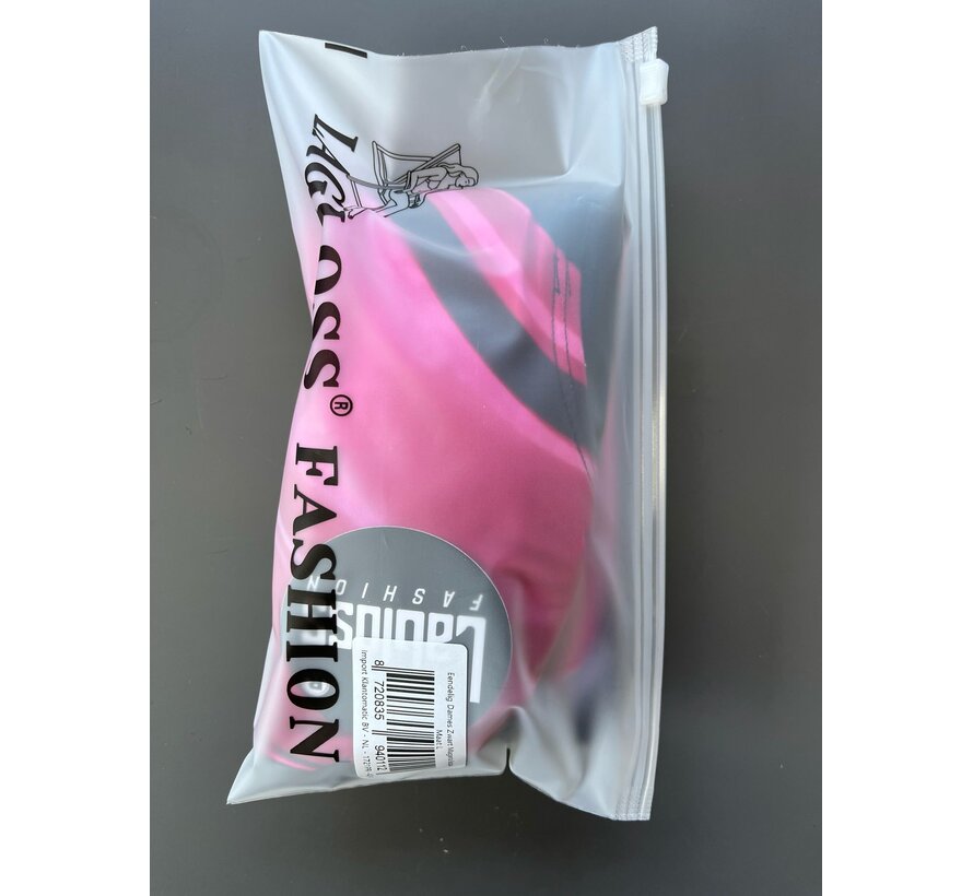 LaGloss® Eendelig Dames Zwart Magenta Badpak – Sportief – Zwempak – Zomermode – Beach Fashion – Maat L