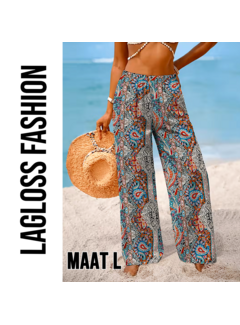 LaGloss Paisley Dames Strand broek – Maat L